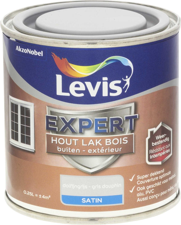 Levis Expert Lak Buiten - Satin - Dolfijngrijs - 0.25L