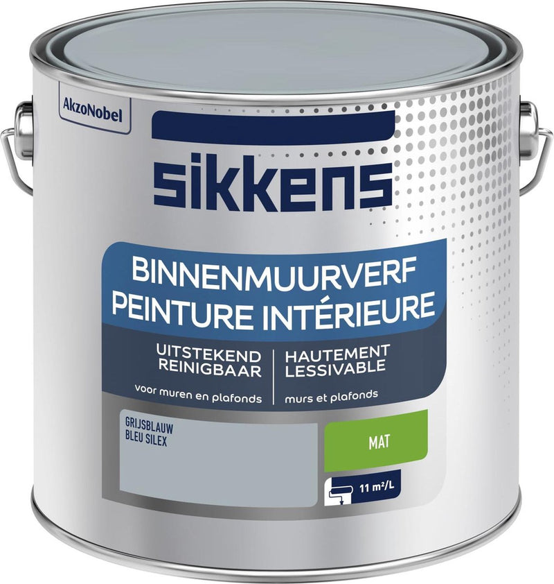 Sikkens Binnenmuurverf Mat Grijsblauw 2,5L