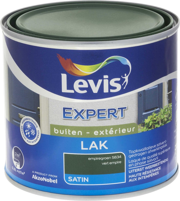 Levis Expert Lak Buiten - Satin - Empiregroen - 0.5L