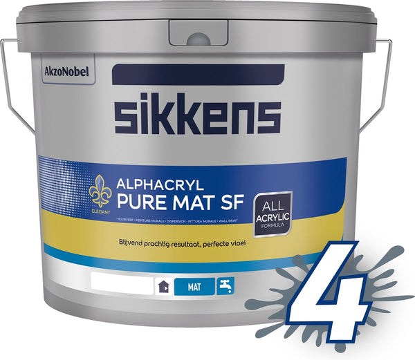 Sikkens Alphacryl Pure Mat SF 10 liter - RAL 9010