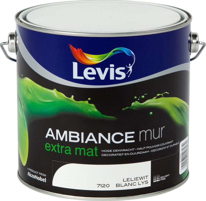 Levis Ambiance Muurverf - Extra Mat - Leliewit - 2,5L