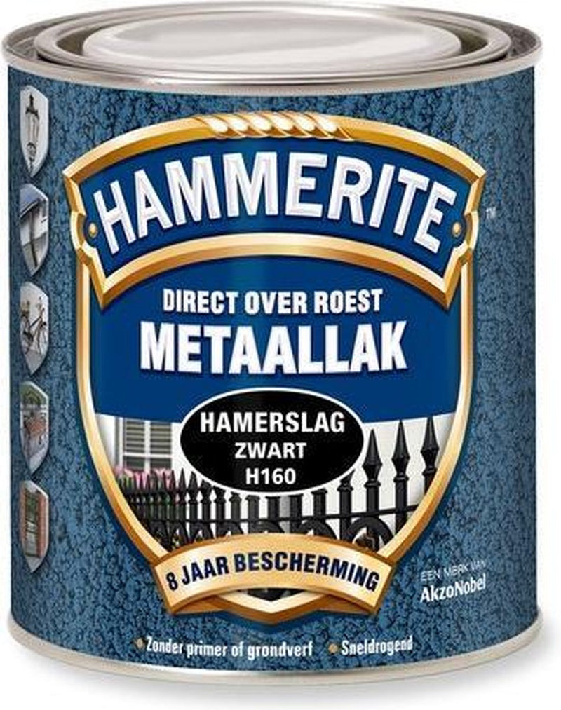 Hammerite Metaallak - Hamerslag - Wit - 2.5L