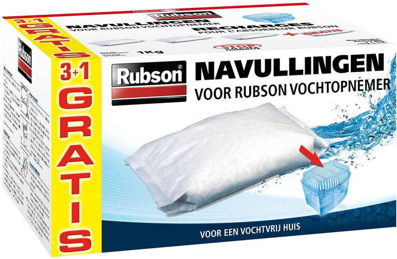 Rubson vochtopnemer Classic navullingen 4x1000 gram