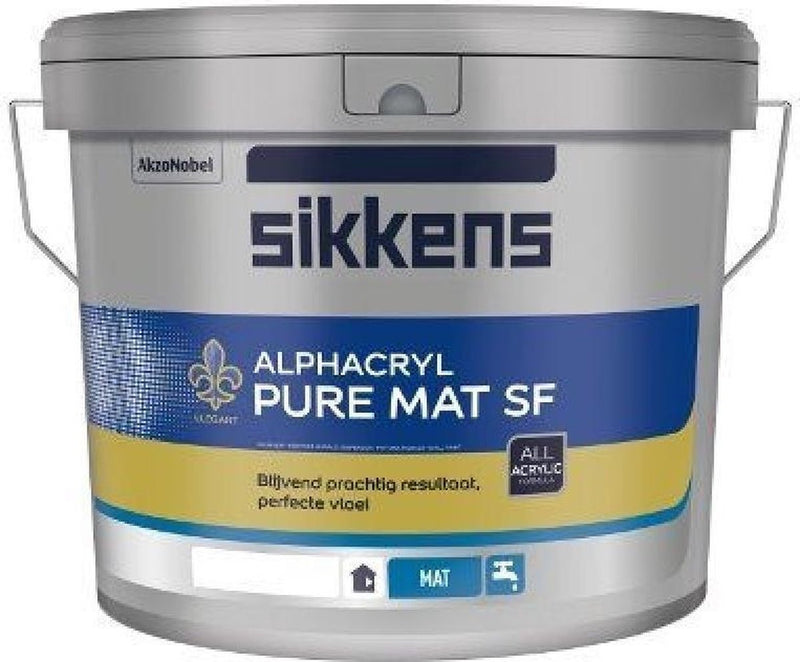 Sikkens Alphacryl Pure Mat SF 10 liter - RAL 9010