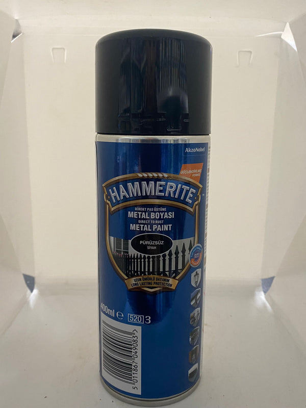 Hammerite Metaallak - Zwart Hoogglans Spray 400ml - DualTech