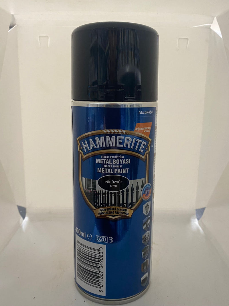 Hammerite Metaallak - Zwart Hoogglans Spray 400ml - DualTech