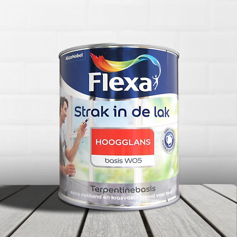 Flexa Strak In De Lak Acryl Hoogglans 500 ml wit