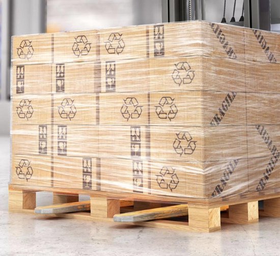 Pallet Stretch Wrap-Transparante Hand Wikkelfolie-19 micron - 50 cm x 300 meter - Per Rol