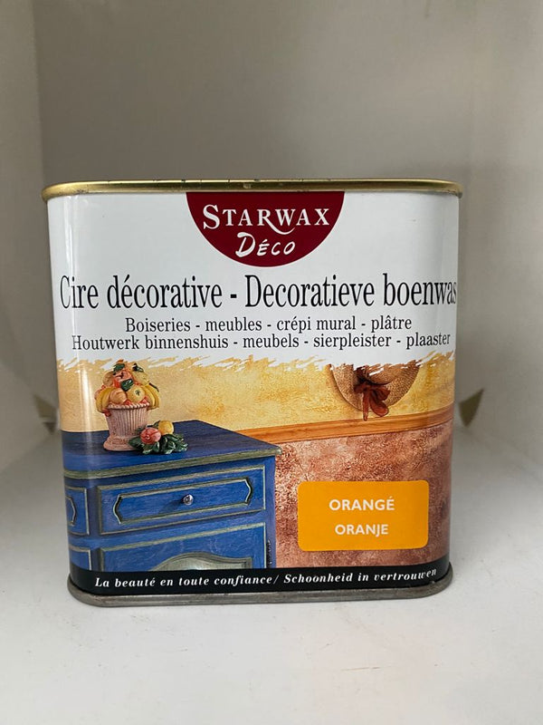 Starwax Decoratieve boenwas - houtwerk binnenshuis - Oranje 500ml