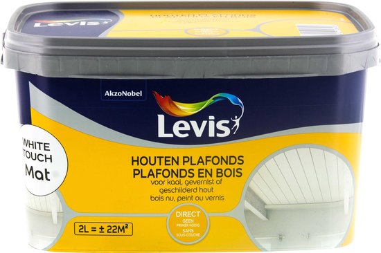 Levis Houten Plafonds Verf - Mat - White Touch - 2L