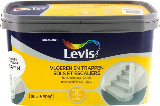 Levis Vloeren en Trappen Verf - Satin - White Touch - 2L