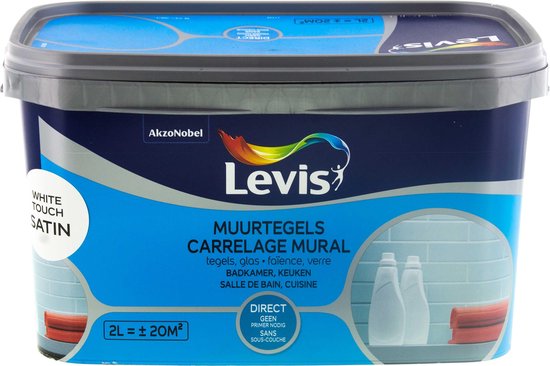 Levis Muurtegels Verf - Satin - White Touch - 2L