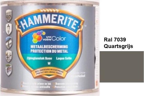 Hammerite Metaallak Lak- 2 in 1 ( primer en eindlaag) - metaal - RAL 1002 - Zandgeel - 1 l zijdeglans