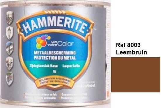 Hammerite Metaallak Lak- 2 in 1 ( primer en eindlaag) - metaal - RAL 1013 - Parelwit- 1 l zijdeglans