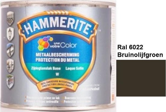 Hammerite Metaallak Lak- 2 in 1 ( primer en eindlaag) - metaal - RAL 1013 - Parelwit- 1 l zijdeglans