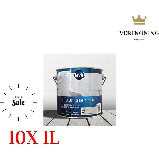 10l Levis Muur Binnen/buiten latex mat Rookgrijs 10x1l