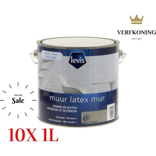 10l Levis Muur Binnen/buiten latex mat Basalt 10x1l