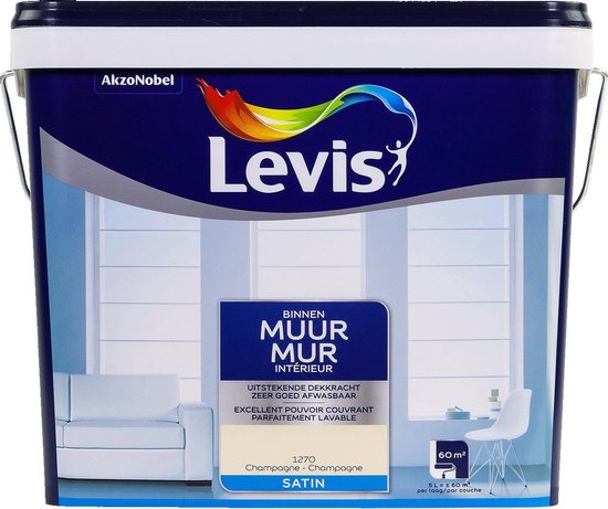 Levis Muur Binnen - Champagne - Satin - 5L