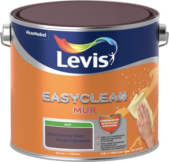 LEVIS EASYCLEAN MUR MAT SCHEMERROOD 2.5L