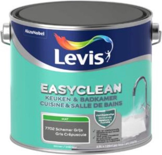 LEVIS EASYCLEAN MUR MAT SCHEMER GRIJS 2.5L