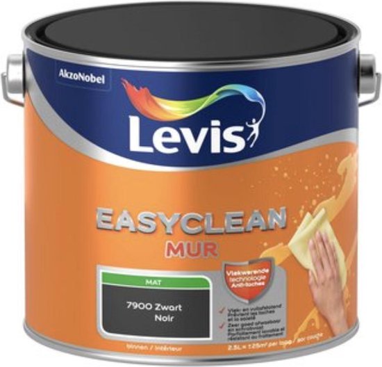 LEVIS EASYCLEAN MUR MAT ZWART 2.5L