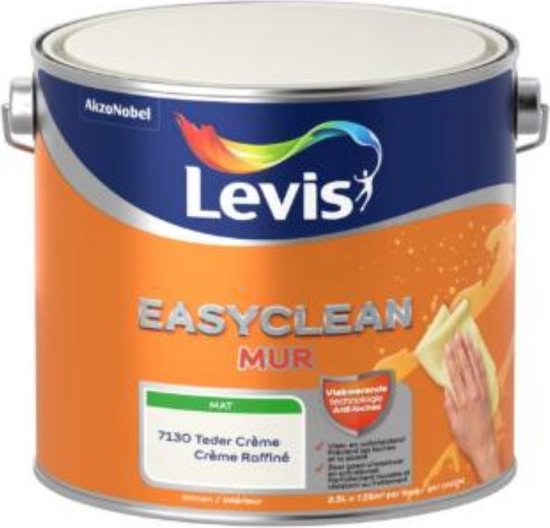 LEVIS EASYCLEAN MUR MAT TEDER CREME 2.5L