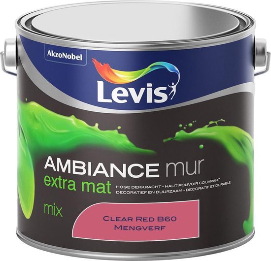 Levis Ambiance Muurverf - Extra Mat - Clear Red B60 - 2,5 L