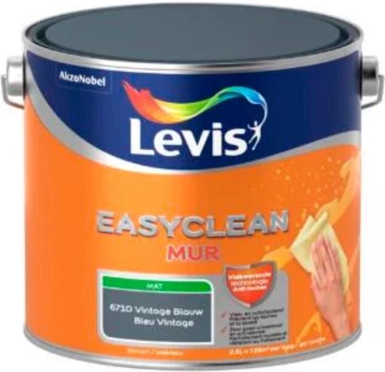 LEVIS EASYCLEAN MUR MAT VINTAGE BLAUW 2.5L