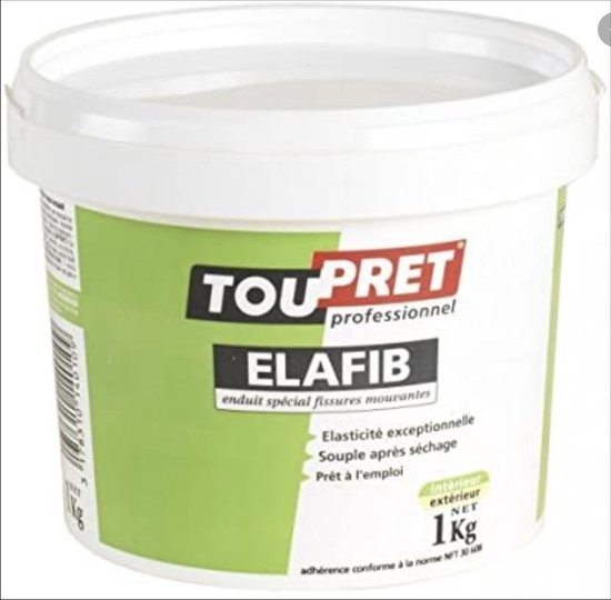 TouPret Elafib 1KG - Speciale coating voor het vullen van scheuren en gaten.