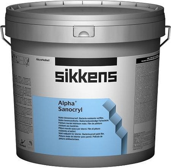 Sikkens Alpha Sanocryl binnen muurverf met bacterie-resistente verffilm