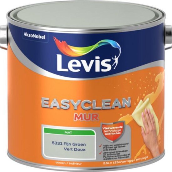 LEVIS EASYCLEAN MUR MAT FIJN GROEN 2.5L