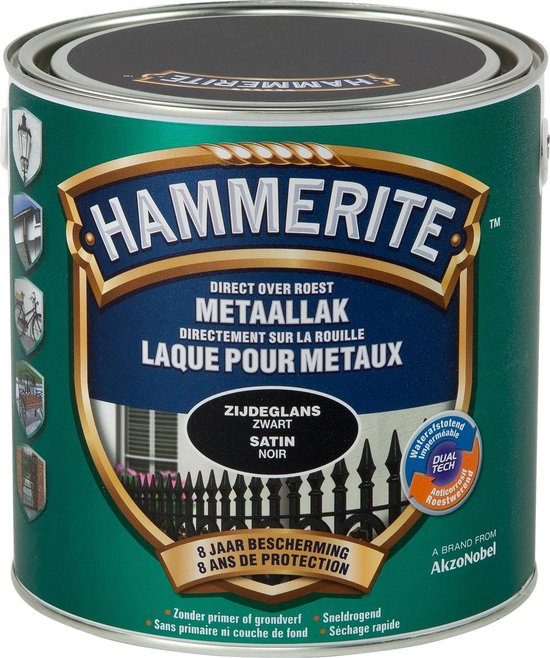 Hammerite Metaallak - Satin - Zwart - 2.5L