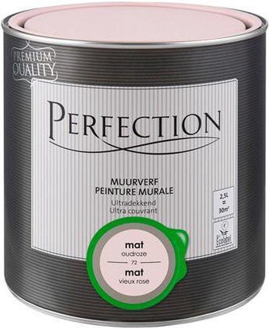 Perfection muurverf oud roze mat 2,5L