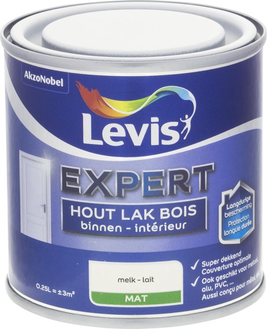 Levis Expert Houtlak Binnen - Mat - Melk - 0.25L