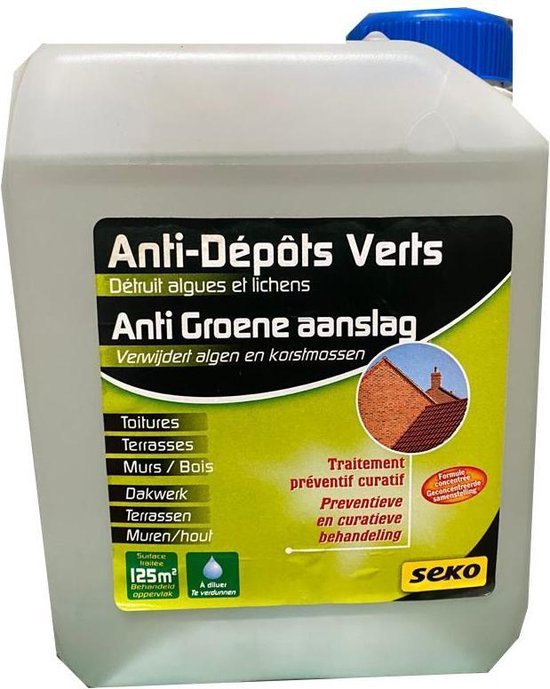 Seko Anti Groene aanslag - verwijdert algen en kortsmossen 2.5L