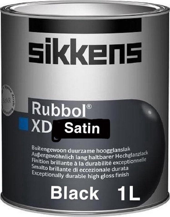 Sikkens Rubbol XD Satin - Zwart/ Black - 1L
