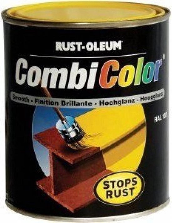 Rust-Oleum CombiColor Hoogglans Kleur: Koolzaad Geel RAL 1021 art. nr. 7346, Inhoud: 750 ML