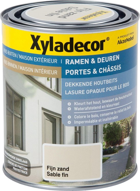 Xyladecor Ramen & Deuren Dekkende Houtbeits - Krijt - 0.75L