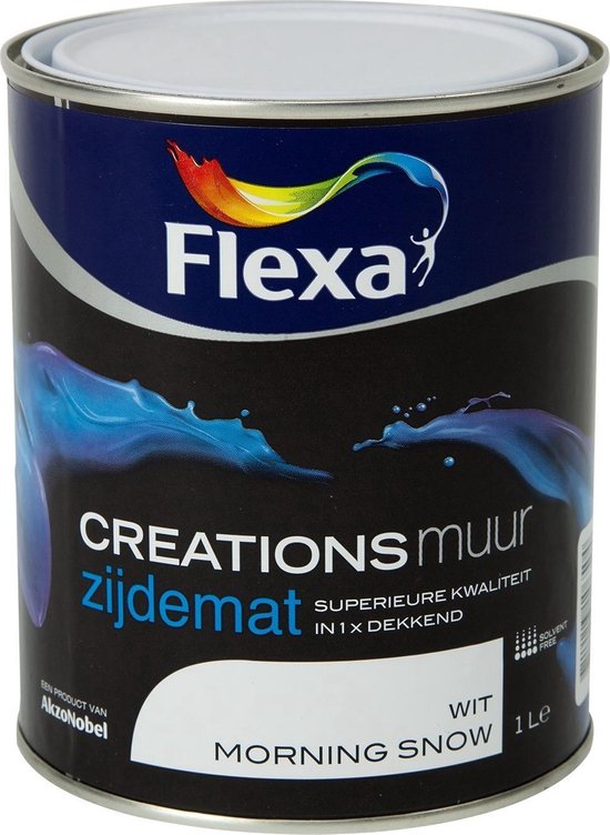 Flexa Creations - Muurverf Zijdemat - Morning Snow - 1 liter - 2 Stuks