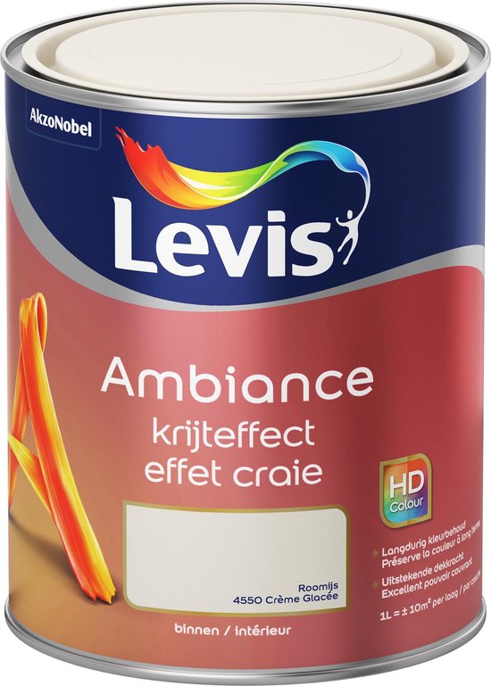 Levis Ambiance Muurverf - Krijteffect - Roomijs - 1L