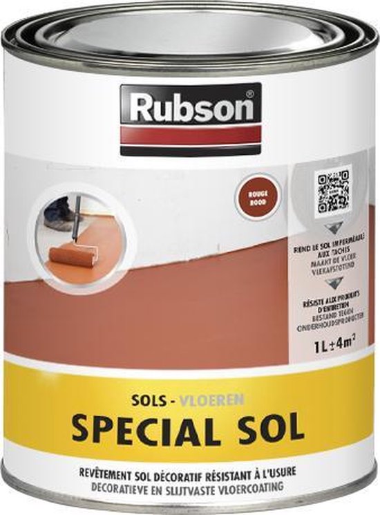 Rubson Spécial Rood Vloer coating binnen en buiten - 0.75 Liter - Rood