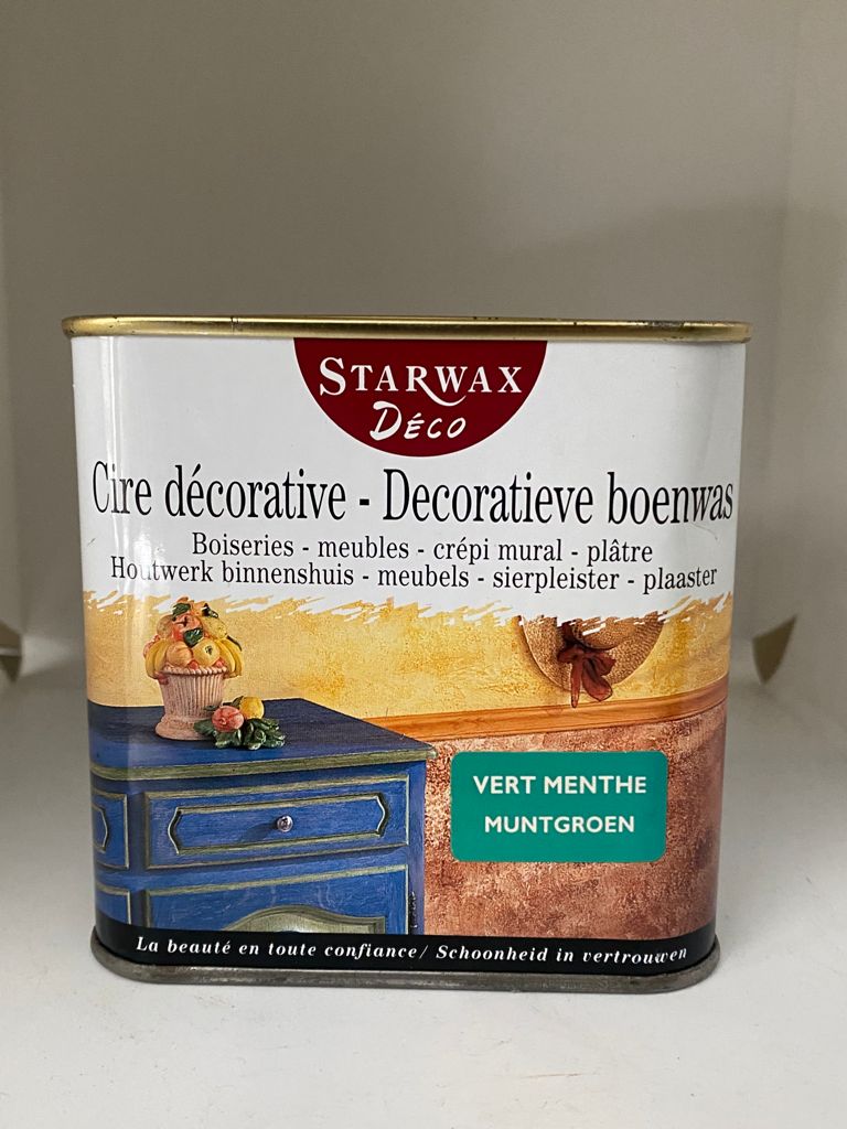 Starwax Decoratieve boenwas - houtwerk binnenshuis - Muntgroen 500ml