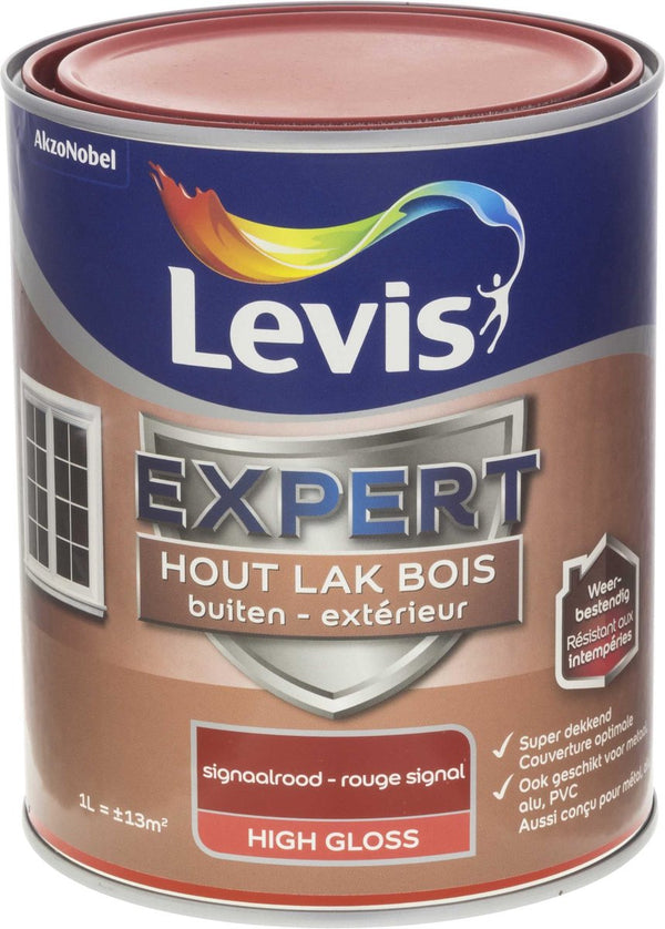 Levis Expert Lak Buiten - High Gloss - Signaalrood - 1L