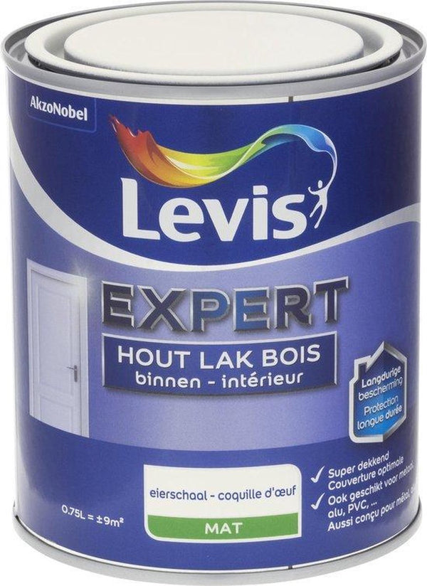 Levis Expert Lak Binnen - Mat - Eierschaal - 0.75L