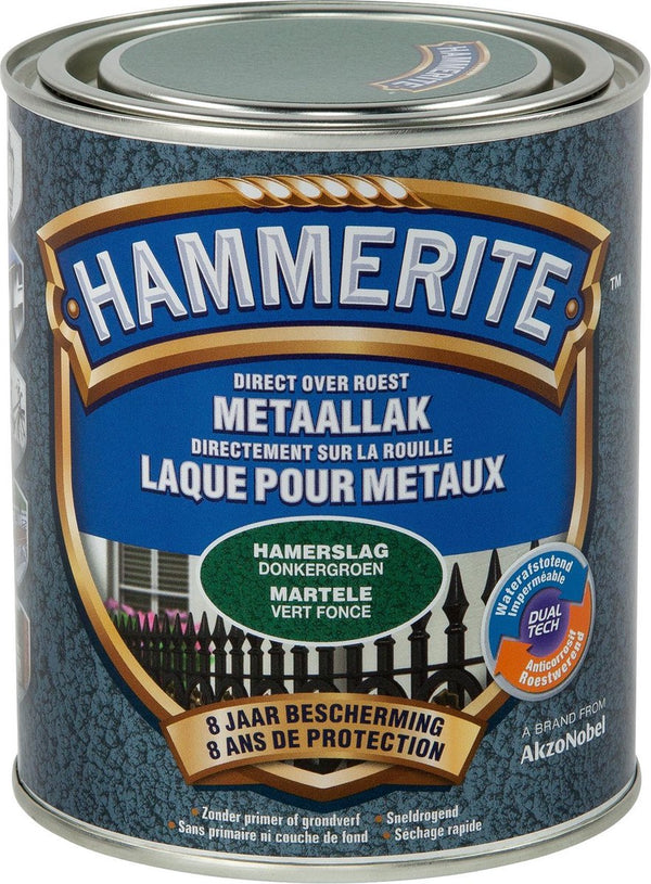 Hammerite Metaallak - Hamerslag - Donkergroen - 0.75L