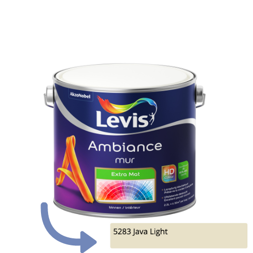 Levis Colores Del Mundo-Muur en Plafond-Extra mat Kleur" Java Light-2.5l