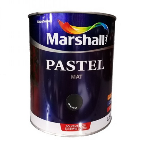 Marshall Pastel Binnen MuurLak Mat Zwart - Solvent/Waterbasis 2.5L