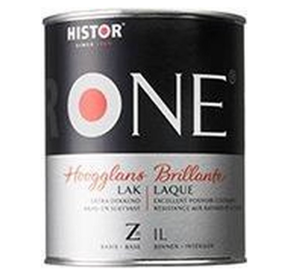 Histor One Lak Hoogglans Acryl - 05 Liter-WIT-L