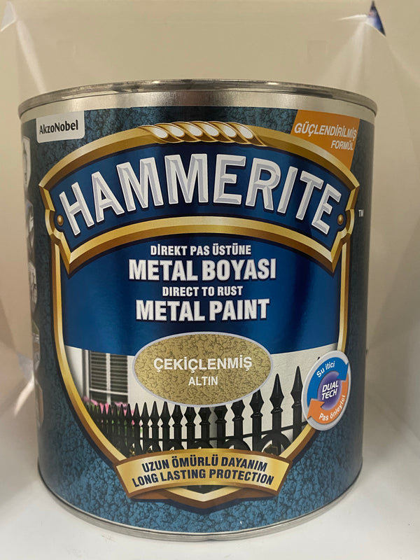 Hammerite Metaallak ‘Goud Hamerslag’ 2.5L DualTech