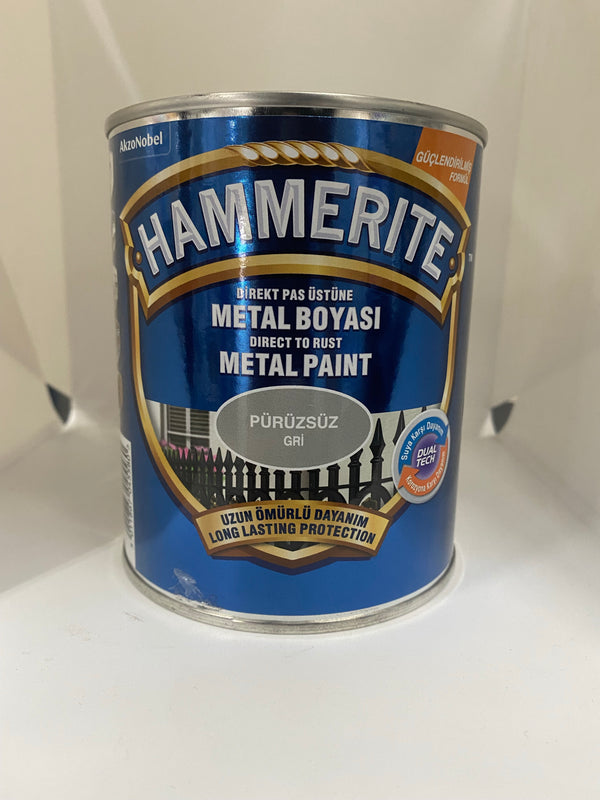 Hammerite Metaallak ‘Grijs Hoogglans’ 750ml DualTech